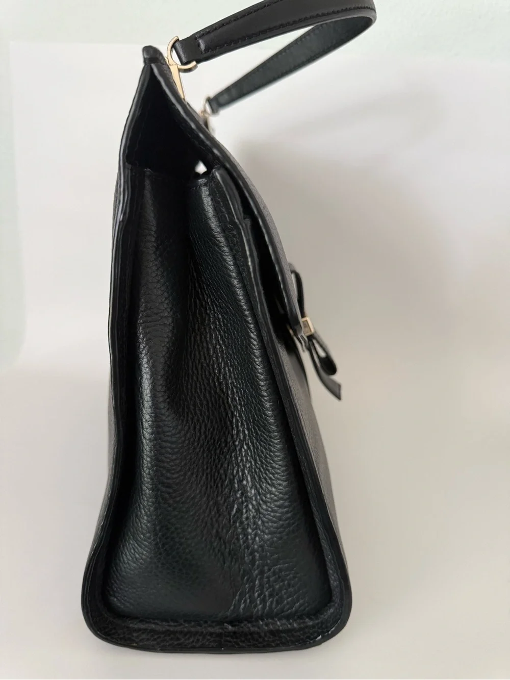 Kate Spade Black Leather Top-Handle Satchel